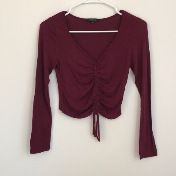 Ambiance Tops - *SALE* Ambiance scrunch tie crop Top
